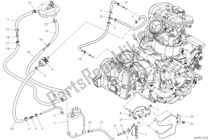 Todas as partes de Filtro De Vasilha do Ducati Multistrada 950 S SW 2020